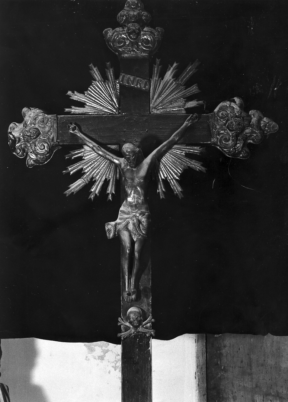 croce processionale, opera isolata - bottega Italia meridionale (sec. XIX)