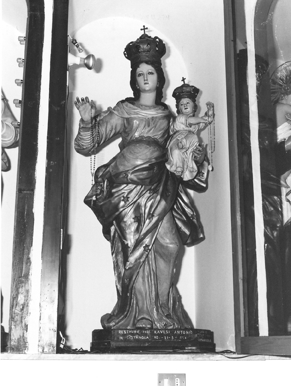 Madonna del Rosario (statua, opera isolata) - bottega calabrese (fine/inizio secc. XVIII/ XIX)