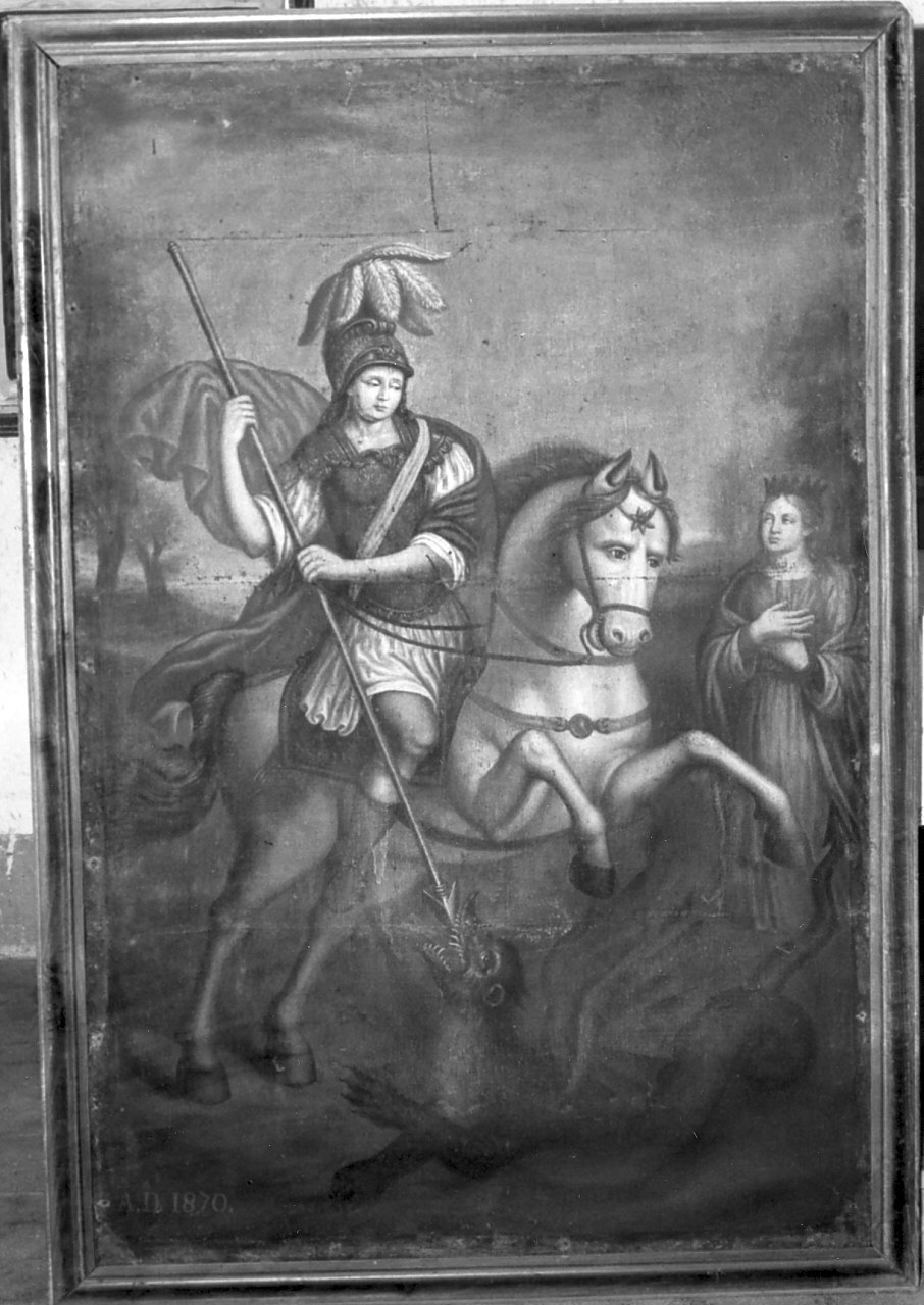 San Giorgio e la principessa (dipinto, opera isolata) - ambito calabrese (sec. XIX)