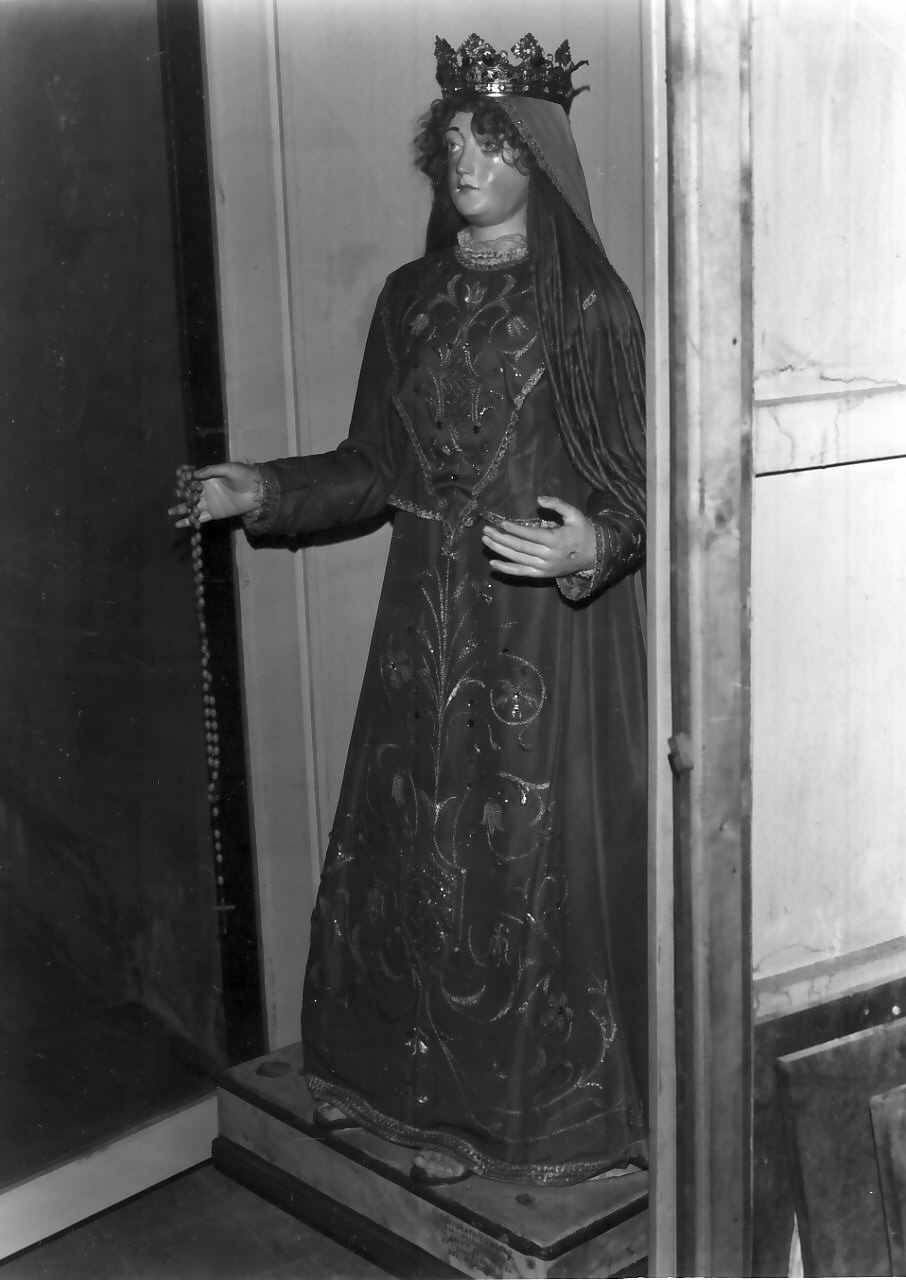 Madonna del Rosario (manichino, opera isolata) - bottega Italia meridionale (fine/inizio secc. XIX/ XX)