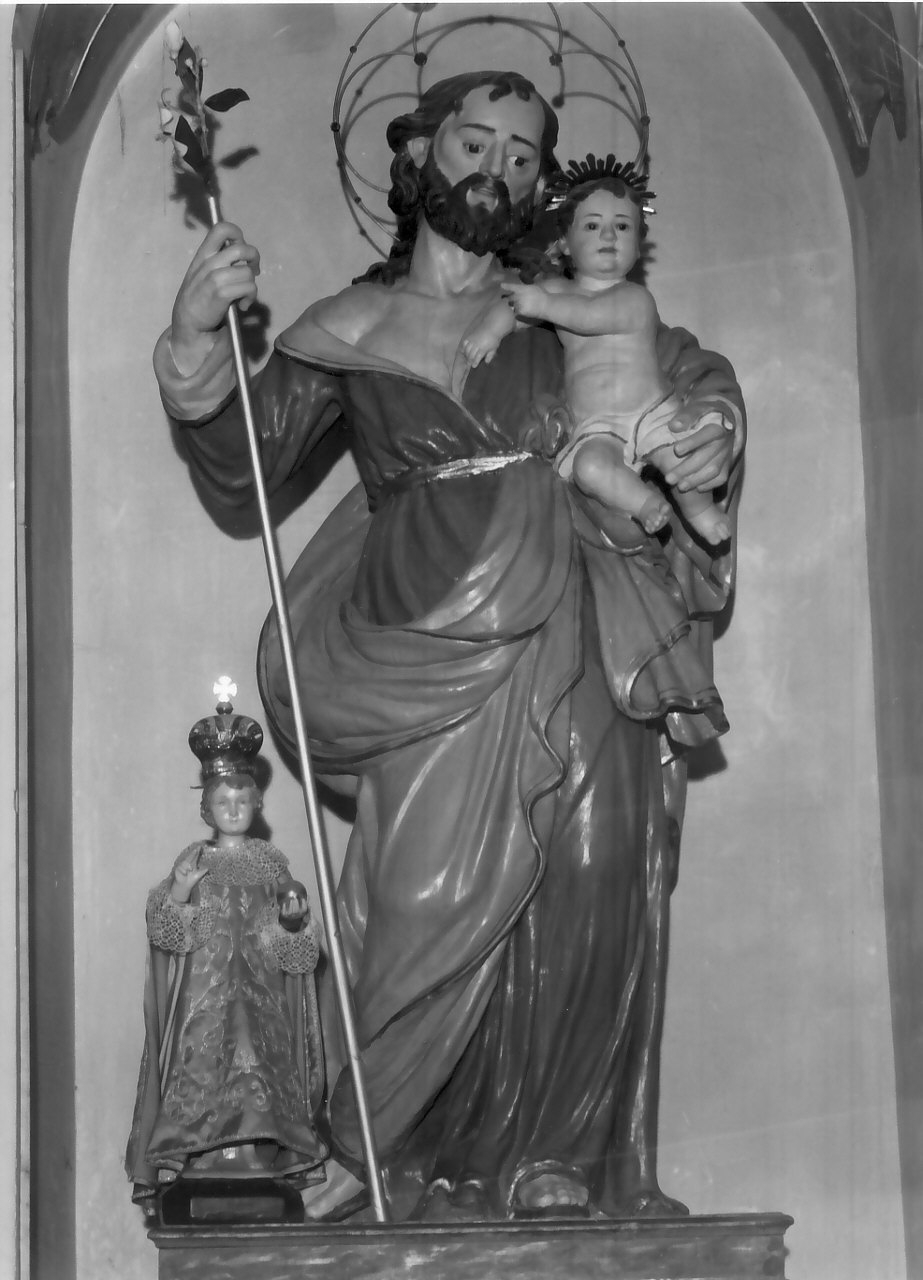 San Giuseppe e Gesù Bambino (statua, opera isolata) - bottega Italia meridionale (sec. XIX)