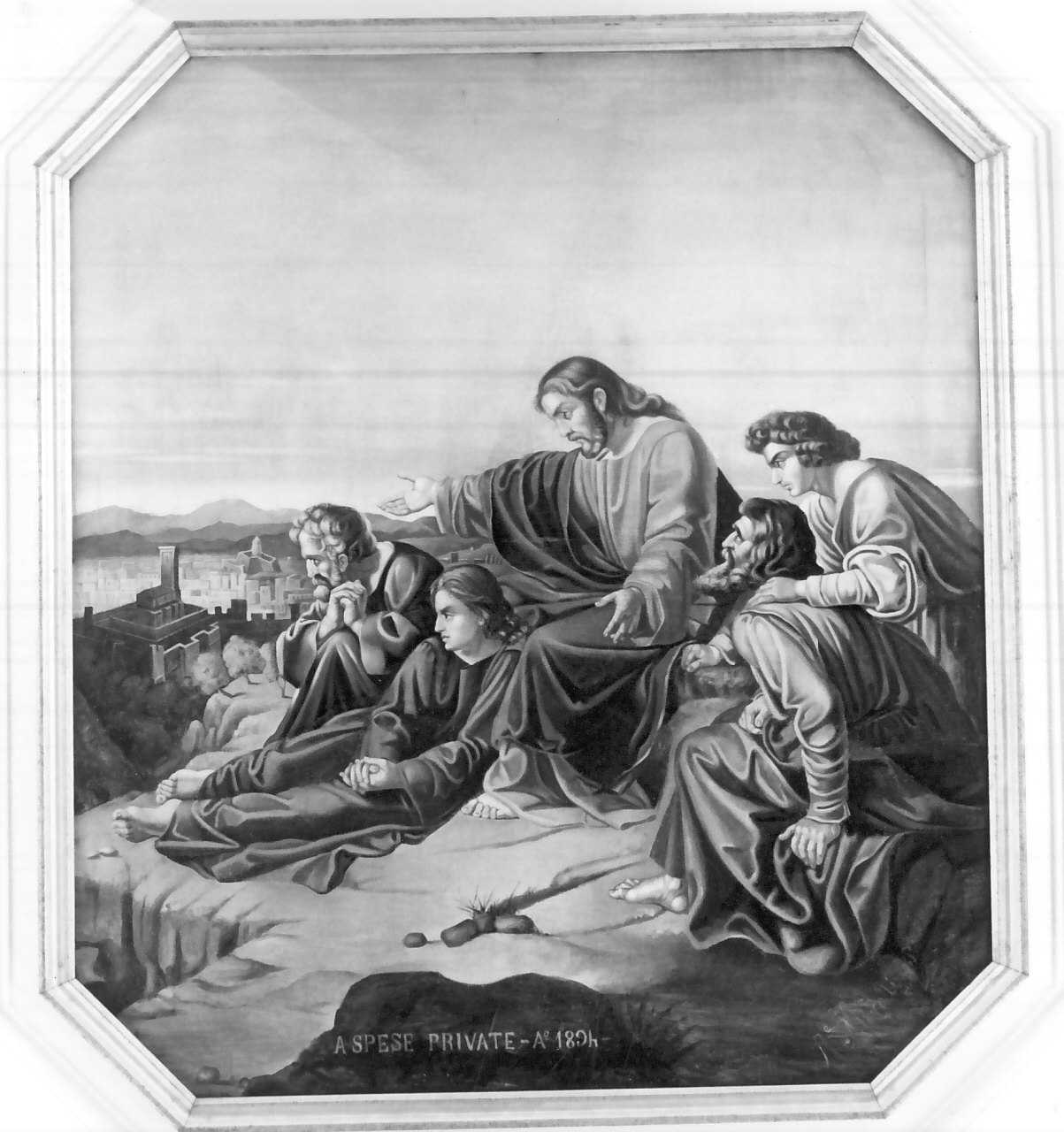 Cristo tra gli apostoli (dipinto, opera isolata) di Augello (sec. XIX)