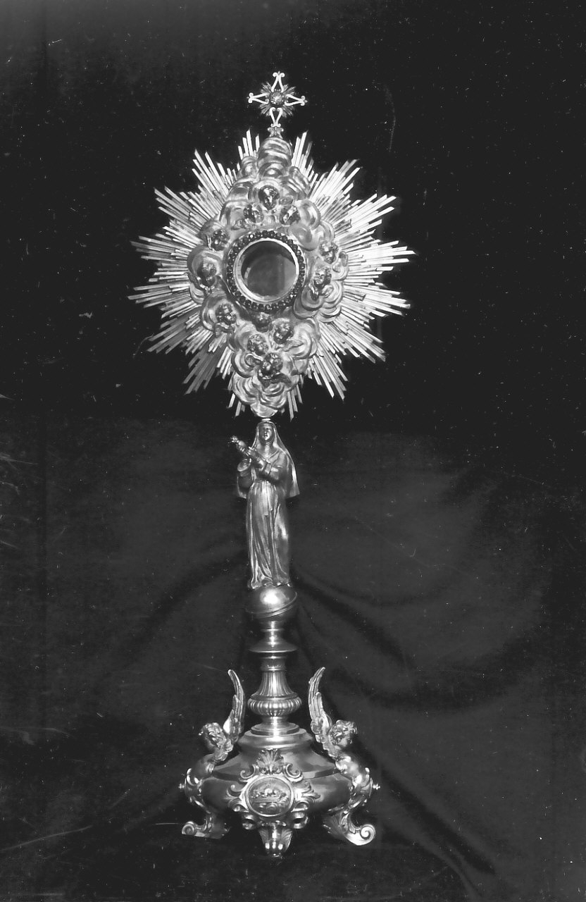 ostensorio - a raggiera, opera isolata - bottega Italia meridionale (sec. XIX)