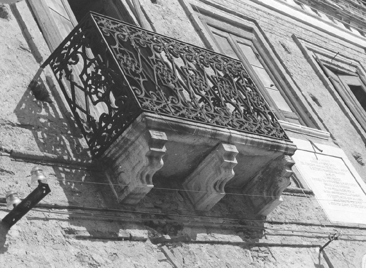balcone, opera isolata - bottega calabrese (fine sec. XIX)