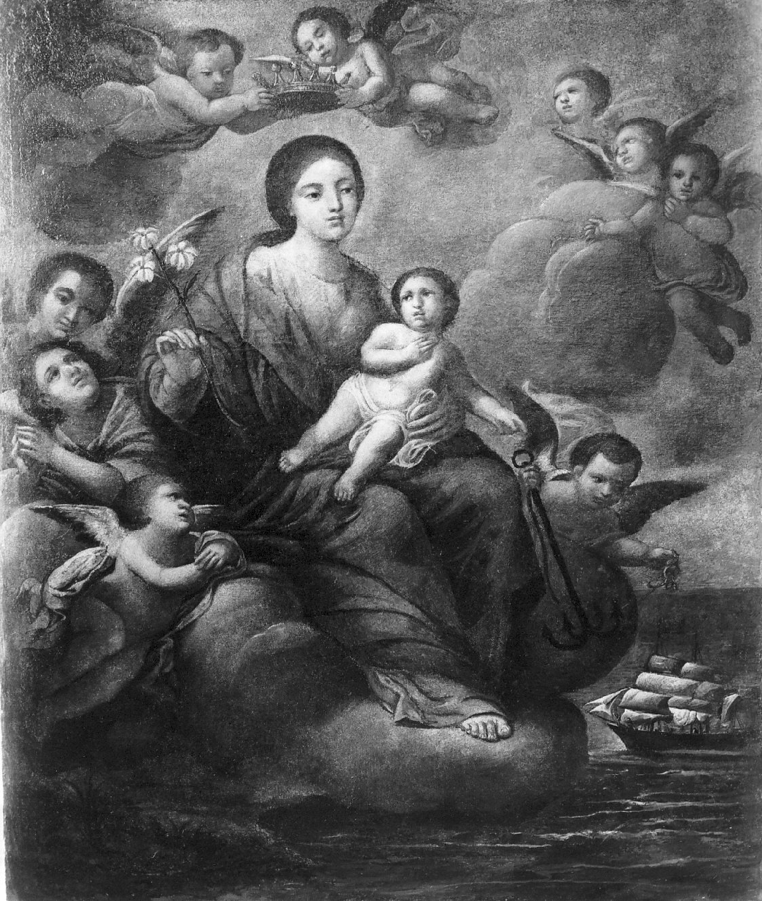 Madonna di Porto Salvo, Madonna con Bambino (dipinto, opera isolata) - ambito calabrese (sec. XVIII)