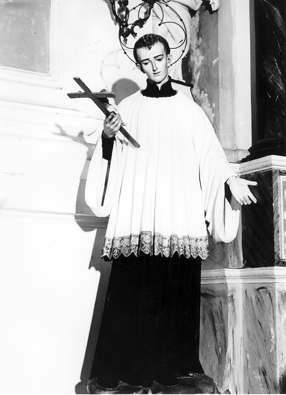 San Luigi Gonzaga (statua, opera isolata) di Malecore Giuseppe (inizio sec. XX)