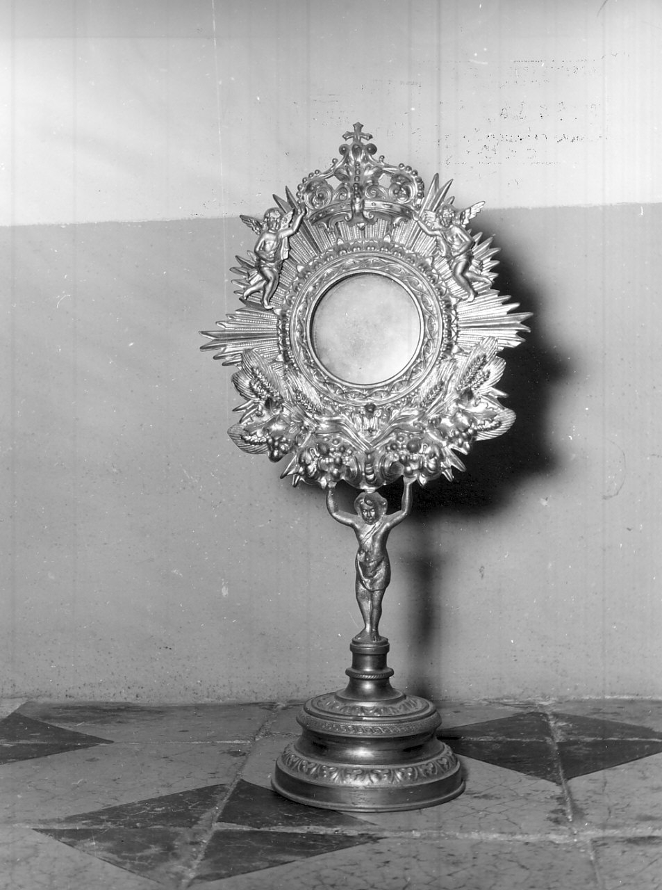 ostensorio - a raggiera, opera isolata - bottega Italia meridionale (fine/inizio secc. XIX/ XX)