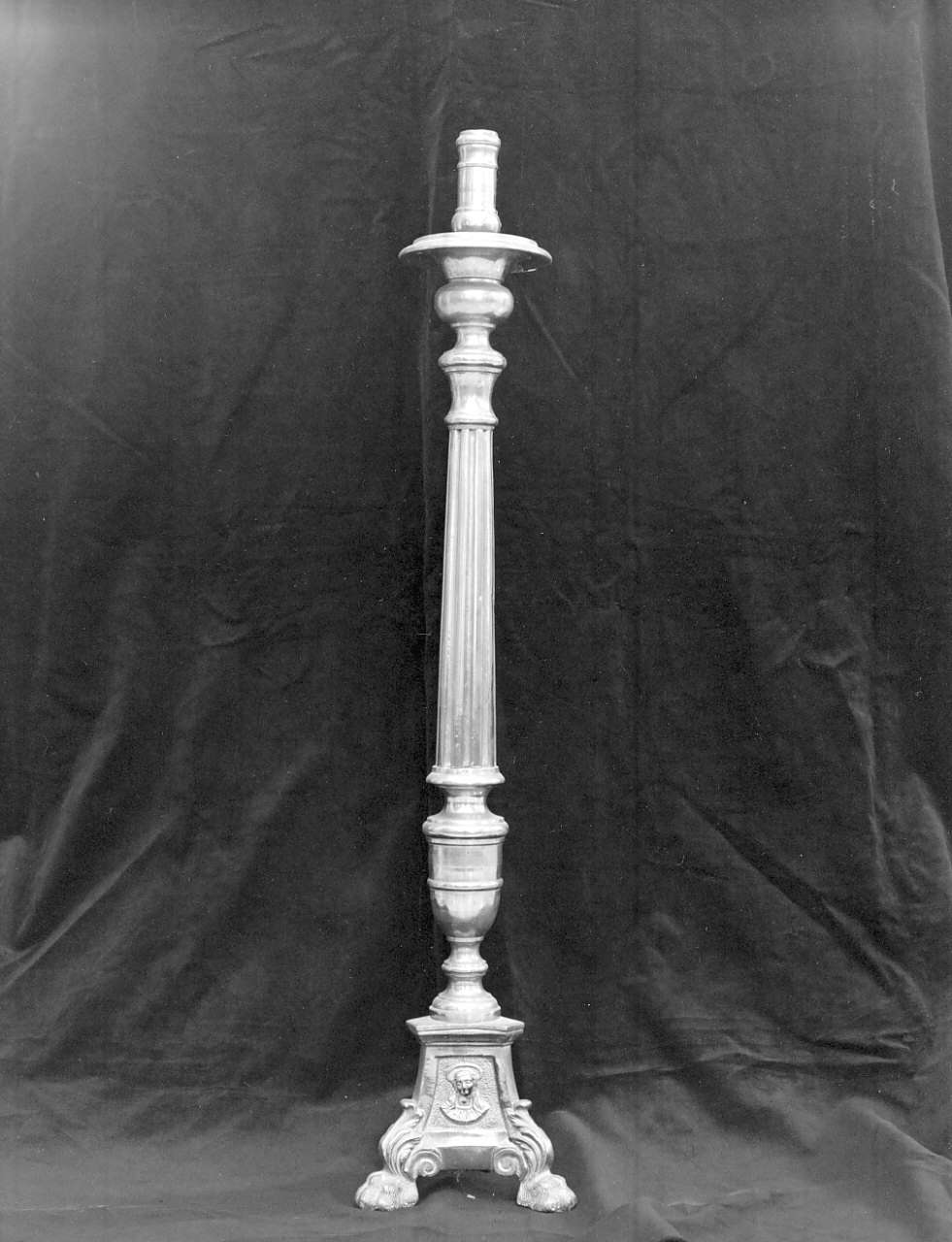 candeliere d'altare, serie - bottega calabrese (inizio sec. XX)