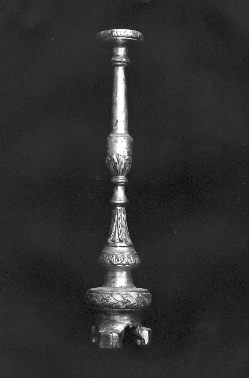 candeliere d'altare, serie - bottega calabrese (sec. XIX)