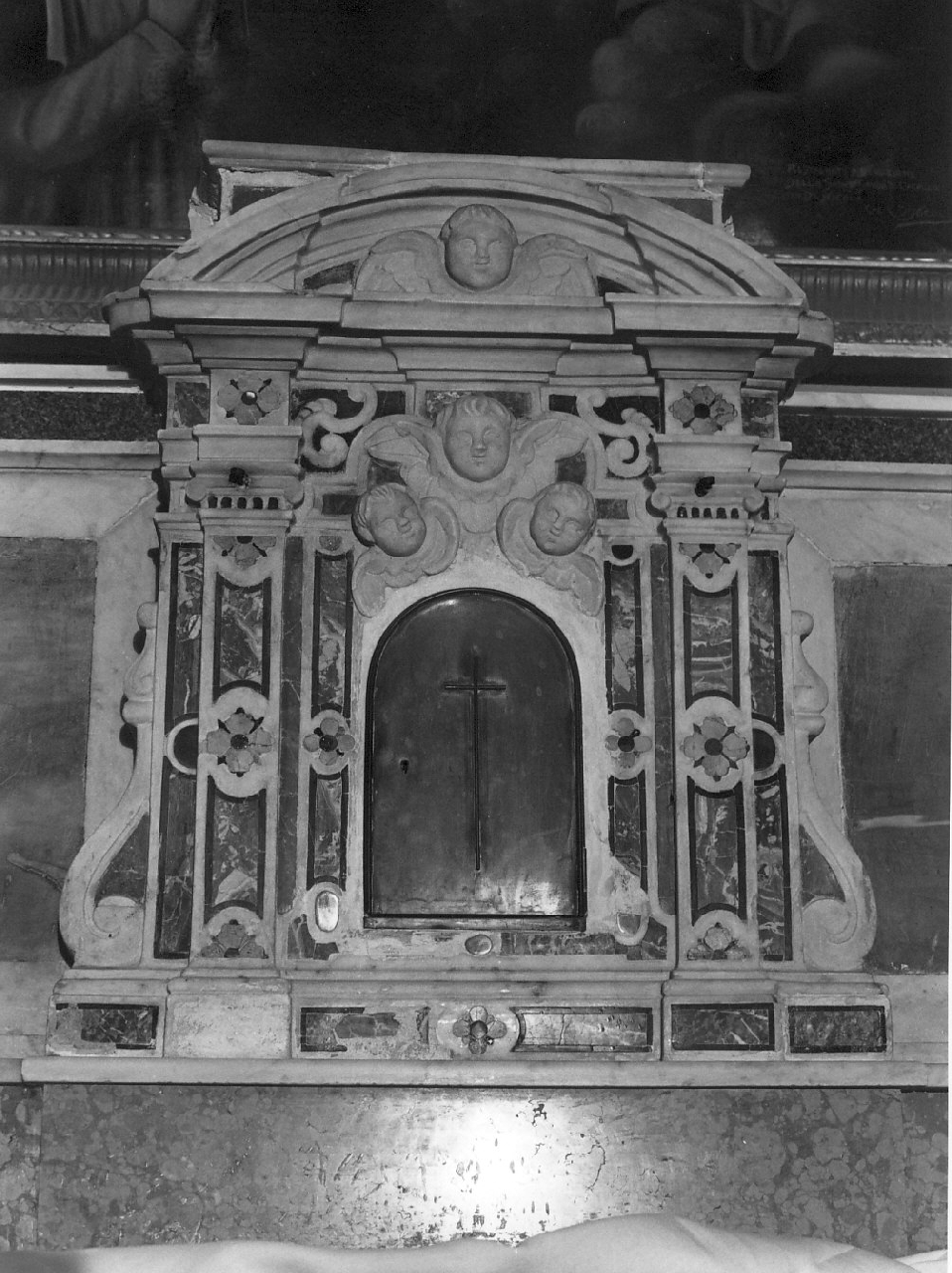 tabernacolo - a frontale architettonico, opera isolata - bottega Italia meridionale (sec. XVIII)