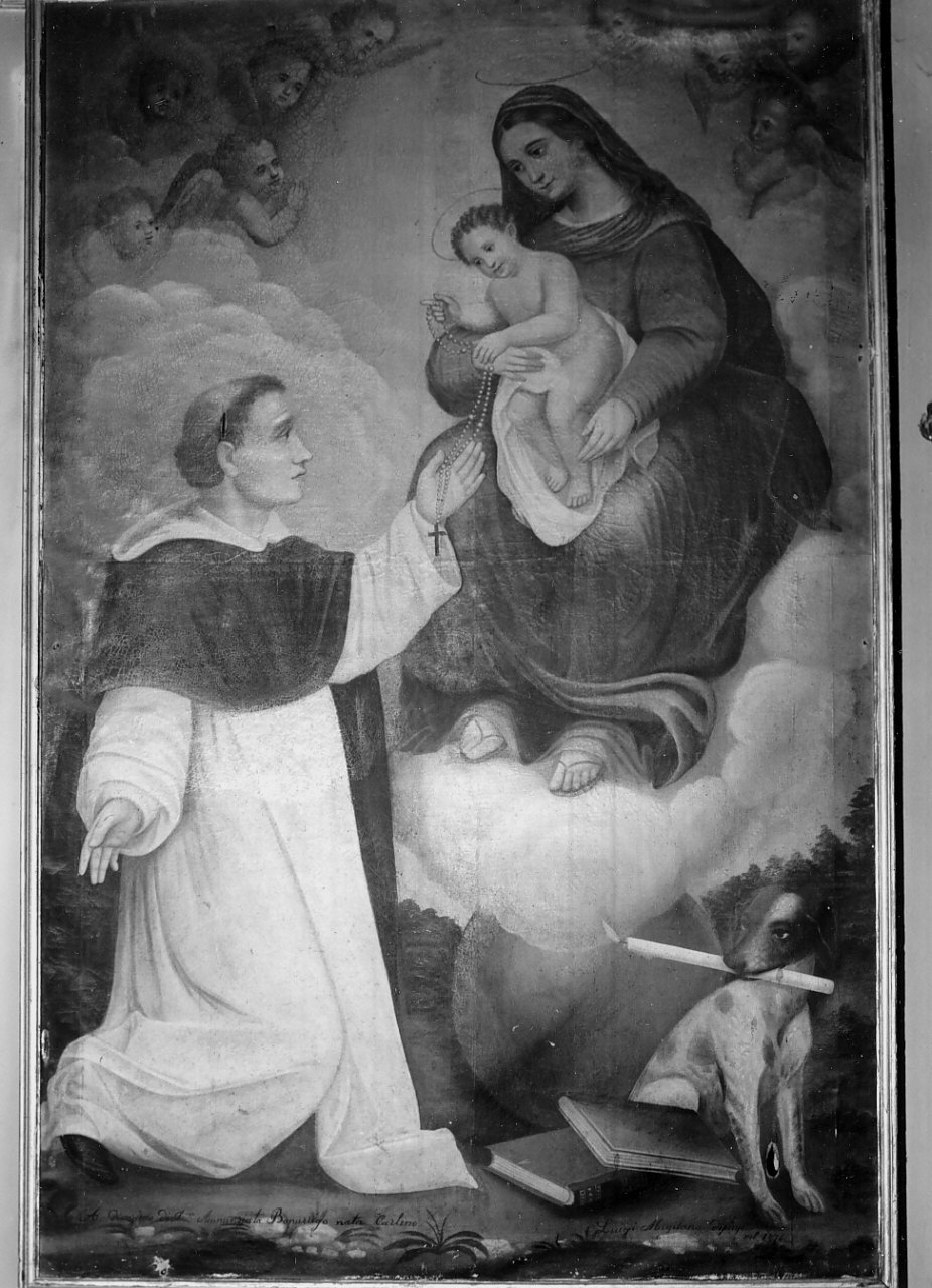 Madonna del Rosario (dipinto, opera isolata) di Musitano Luigi (sec. XIX)