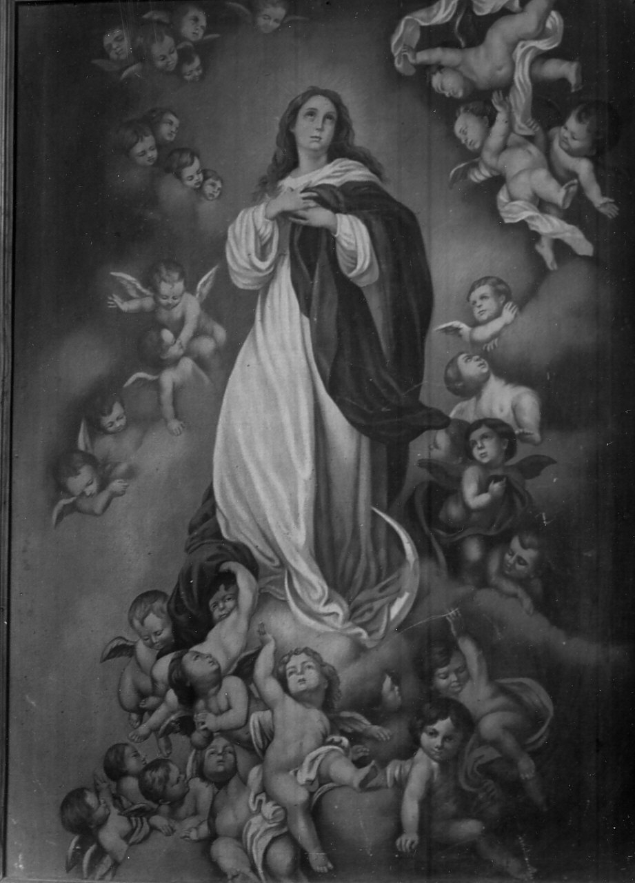 Madonna Assunta con angeli (dipinto, opera isolata) - ambito Italia meridionale (sec. XIX)