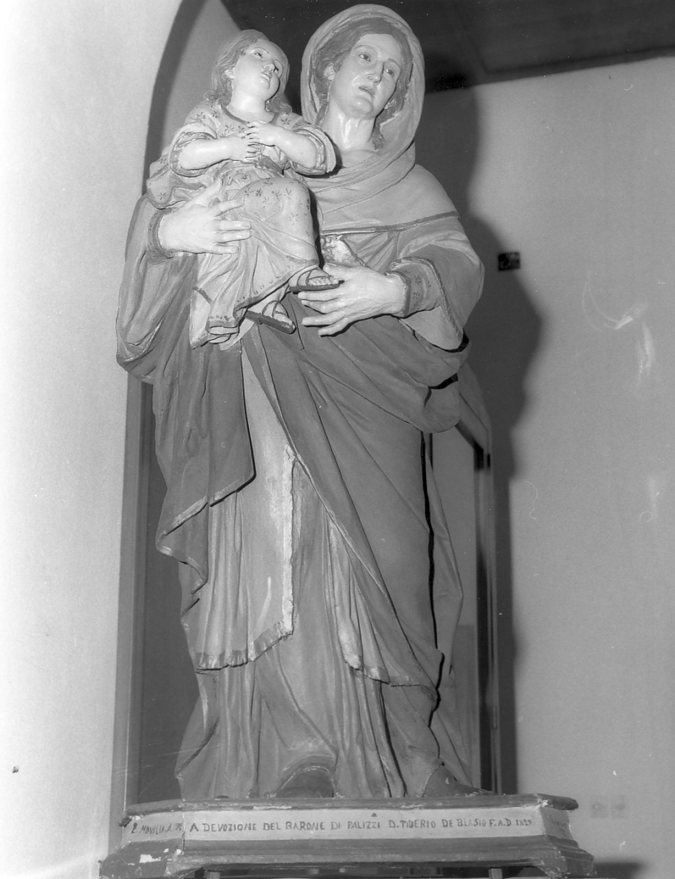 Maria Vergine bambina e Sant'Anna (statua, opera isolata) - bottega Italia meridionale (sec. XIX)