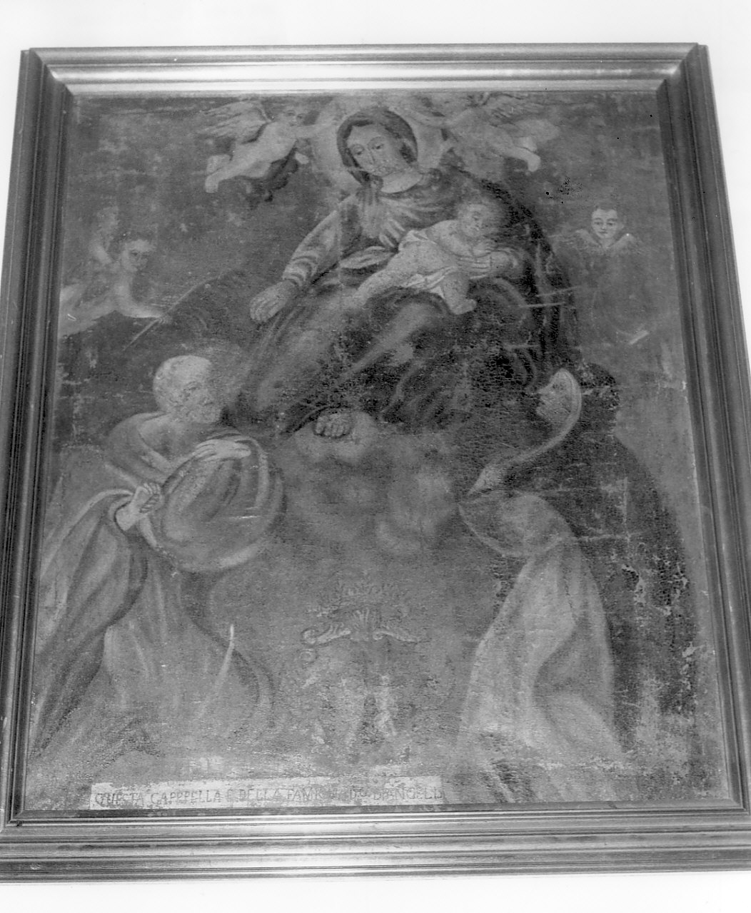 apparizione della Madonna (dipinto, opera isolata) - ambito Italia meridionale (sec. XIX)