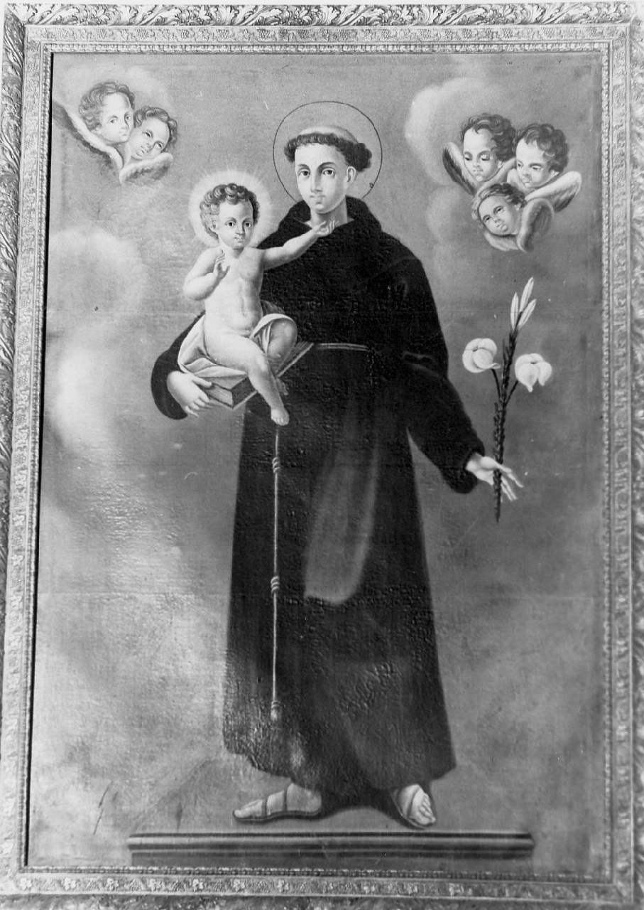 Sant'Antonio da Padova (dipinto, opera isolata) - ambito calabrese (seconda metà sec. XIX)