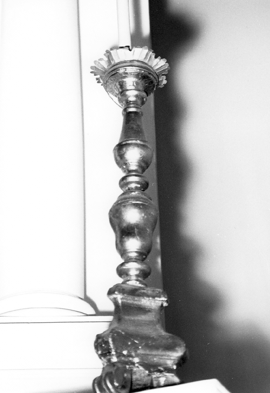 candeliere d'altare, serie - bottega calabrese (sec. XIX)