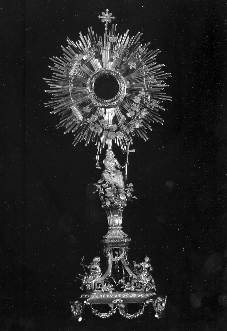 ostensorio - a raggiera - bottega messinese (sec. XIX)