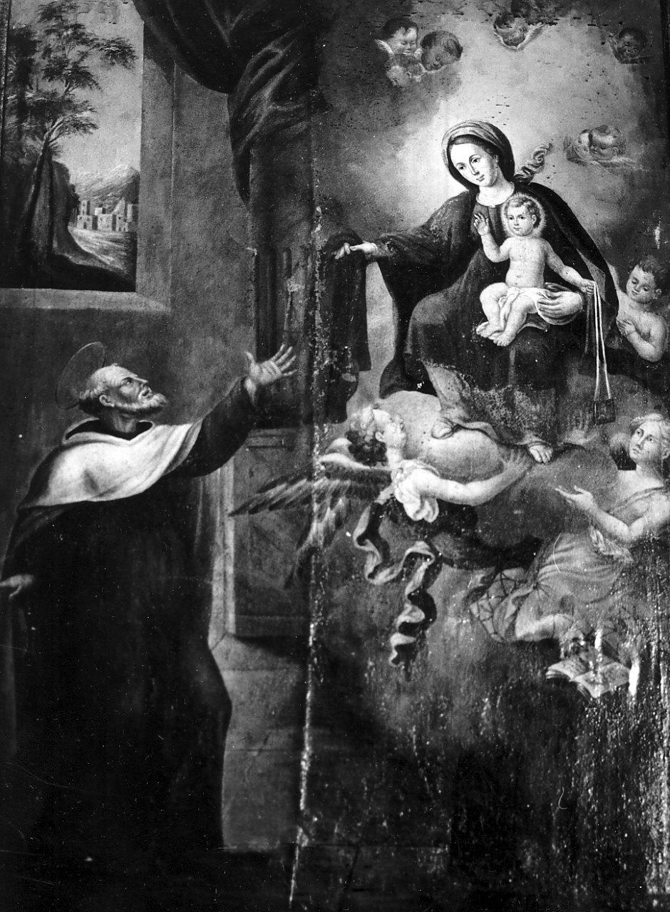 Madonna del Carmelo e San Simone Stock (dipinto, opera isolata) - ambito napoletano (fine/inizio secc. XVII/ XVIII)