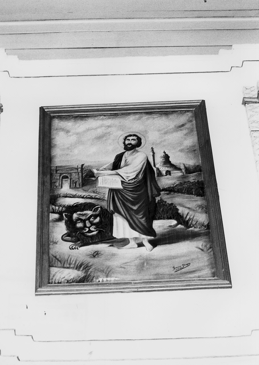 San Marco Evangelista (dipinto, elemento d'insieme) di Grasso Giuseppe (sec. XX)