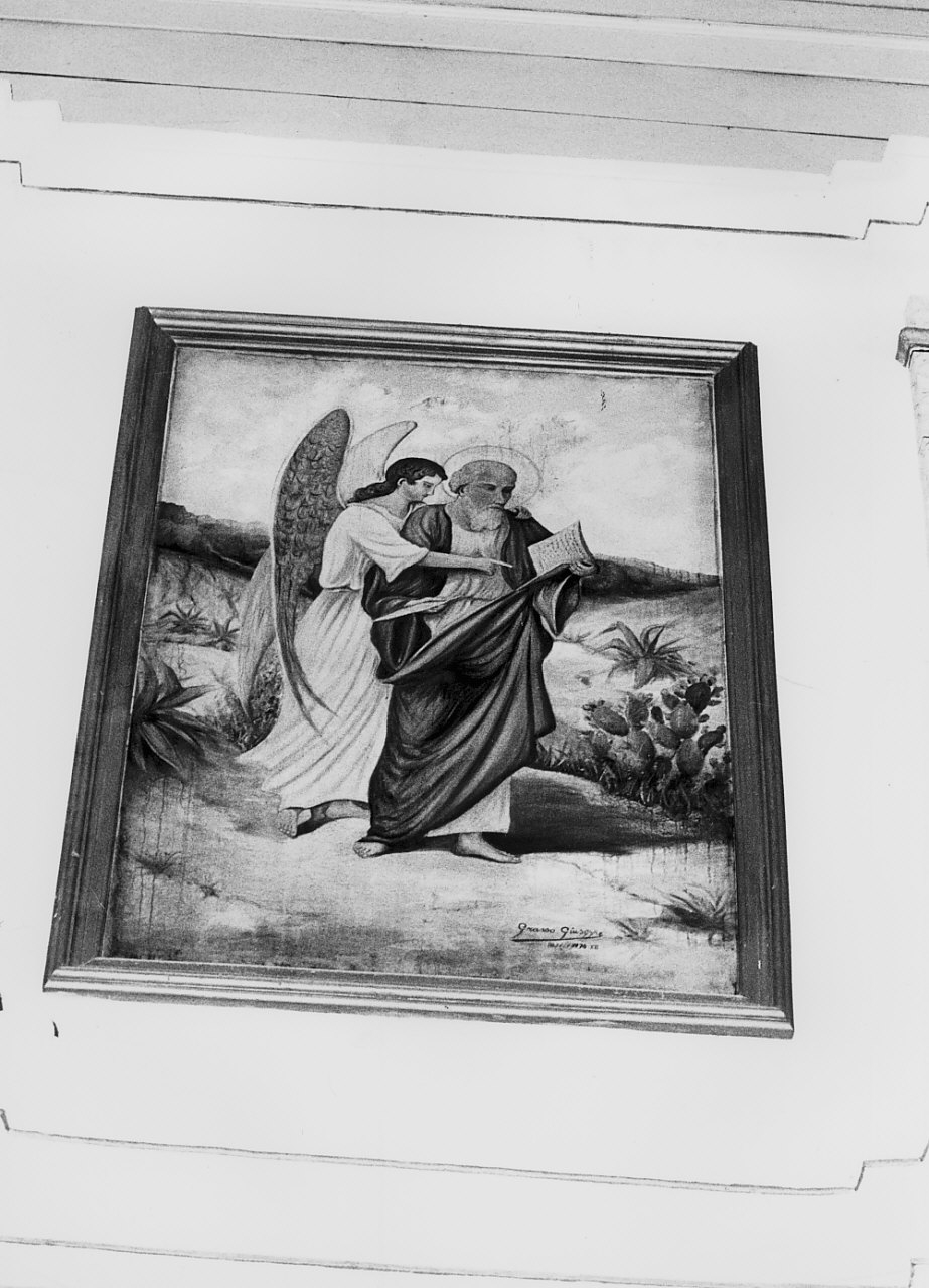 San Matteo Evangelista (dipinto, elemento d'insieme) di Grasso Giuseppe (sec. XX)