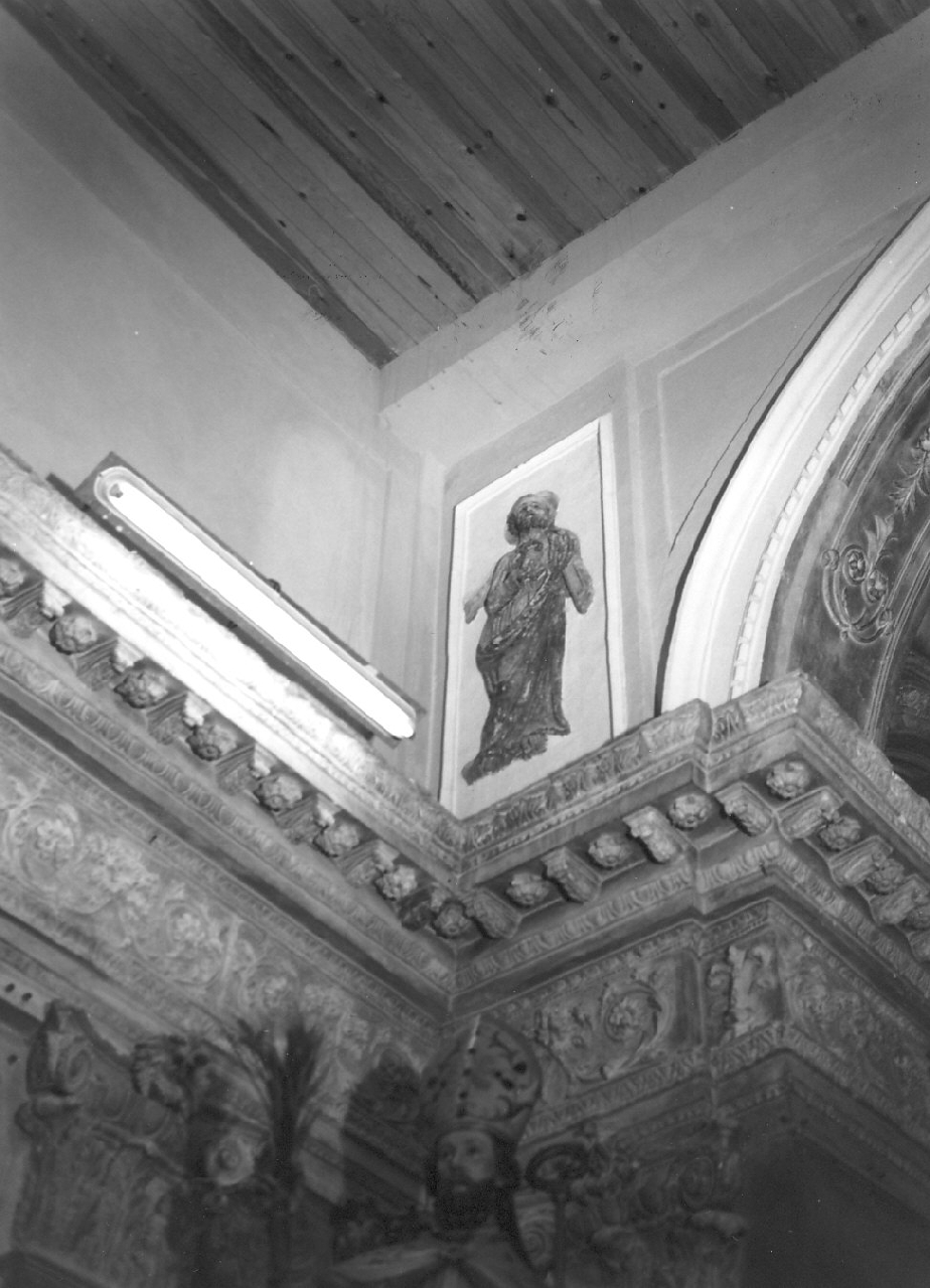 San Pietro Apostolo (decorazione plastica, elemento d'insieme) - bottega calabrese (fine sec. XIX)