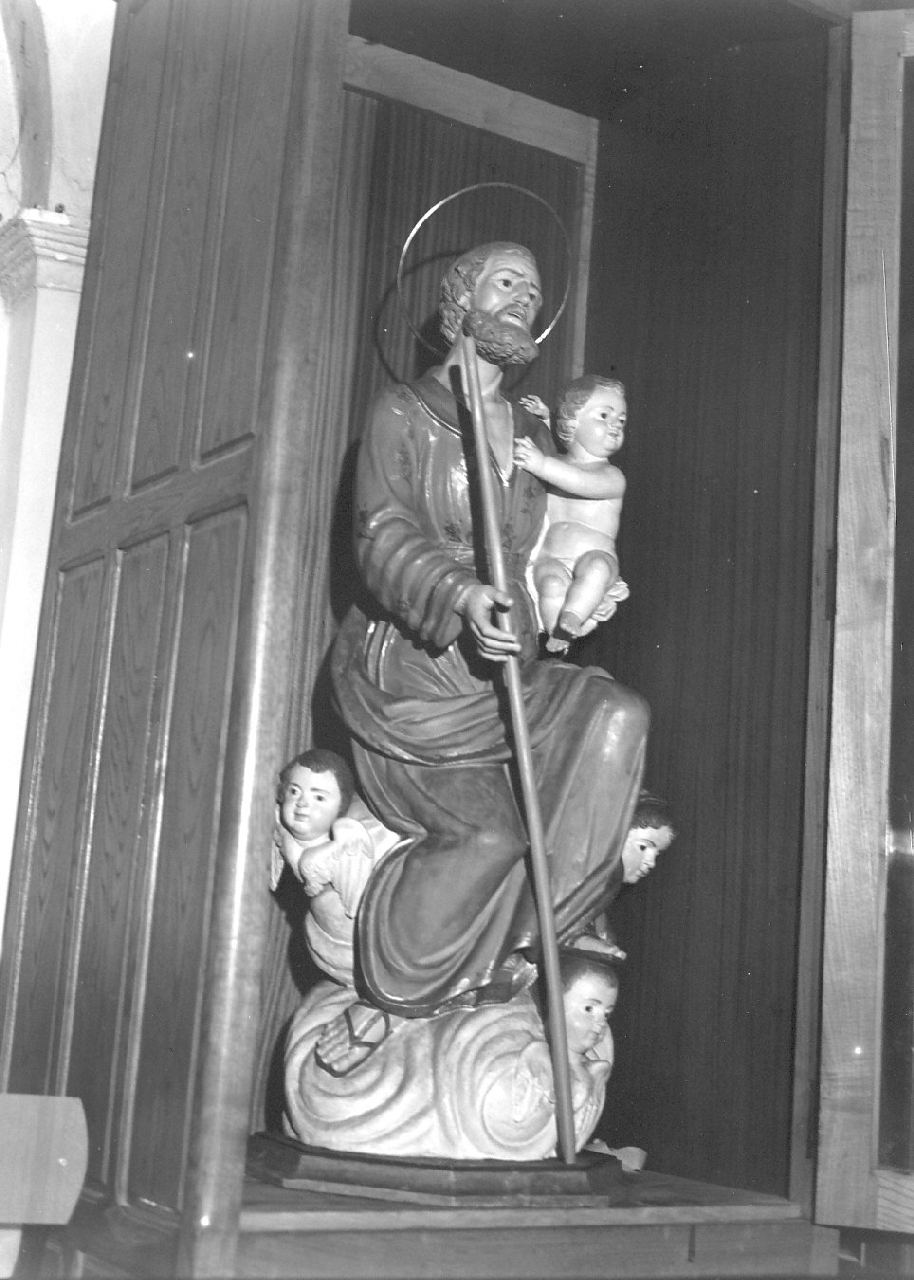 San Giuseppe e Gesù Bambino (statua, opera isolata) - bottega Italia meridionale (sec. XIX)