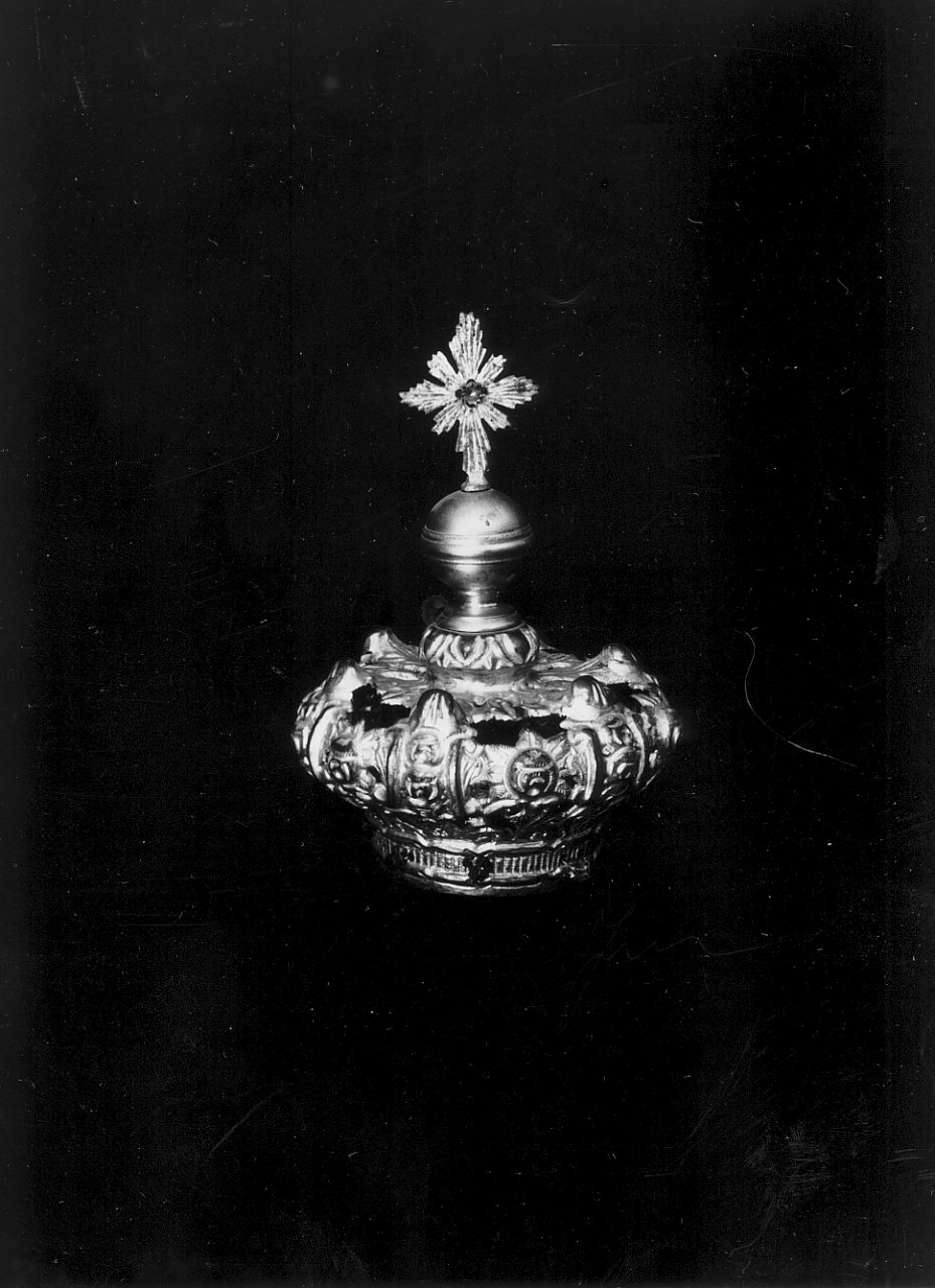 corona da statua, opera isolata - bottega Italia meridionale (fine sec. XIX)