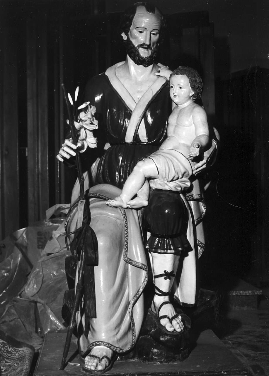 San Giuseppe e Gesù Bambino (statua) - bottega Italia meridionale (fine/inizio secc. XVIII/ XIX)