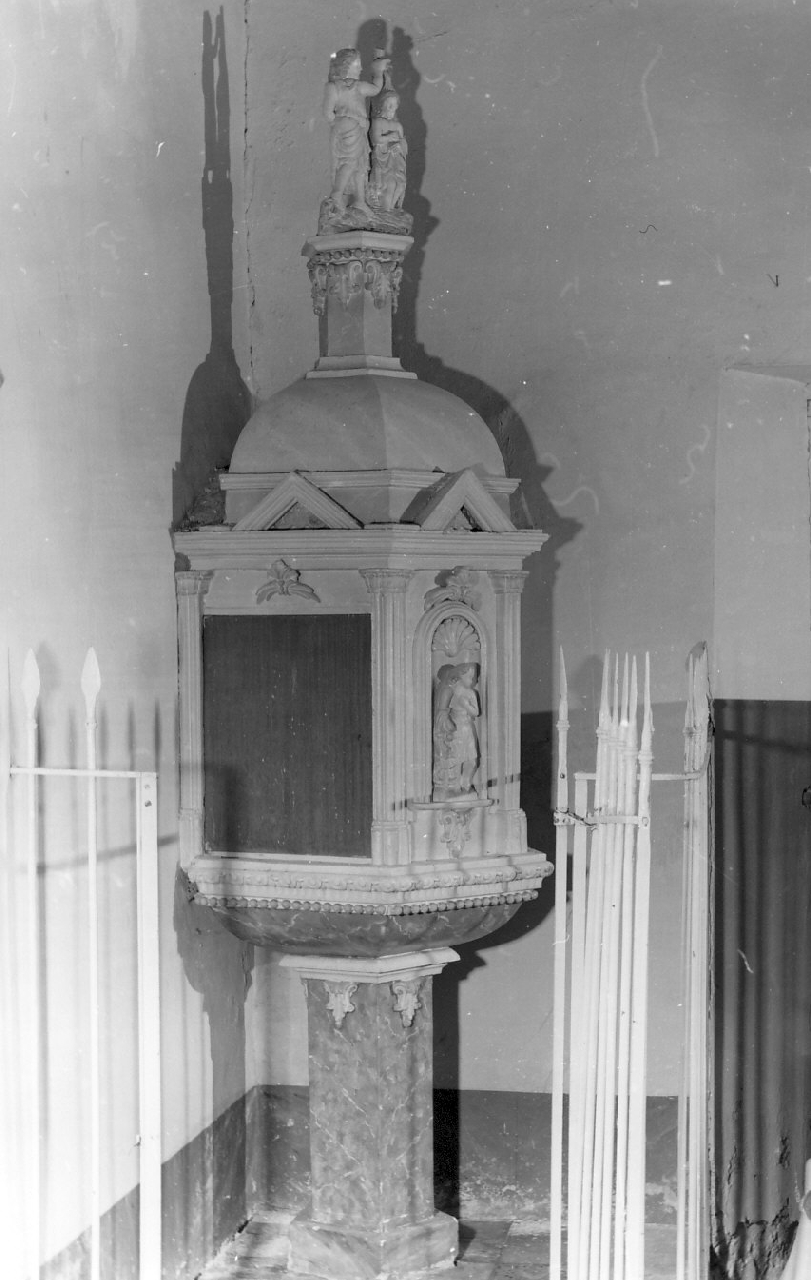 fonte battesimale, opera isolata - bottega calabrese (sec. XIX)