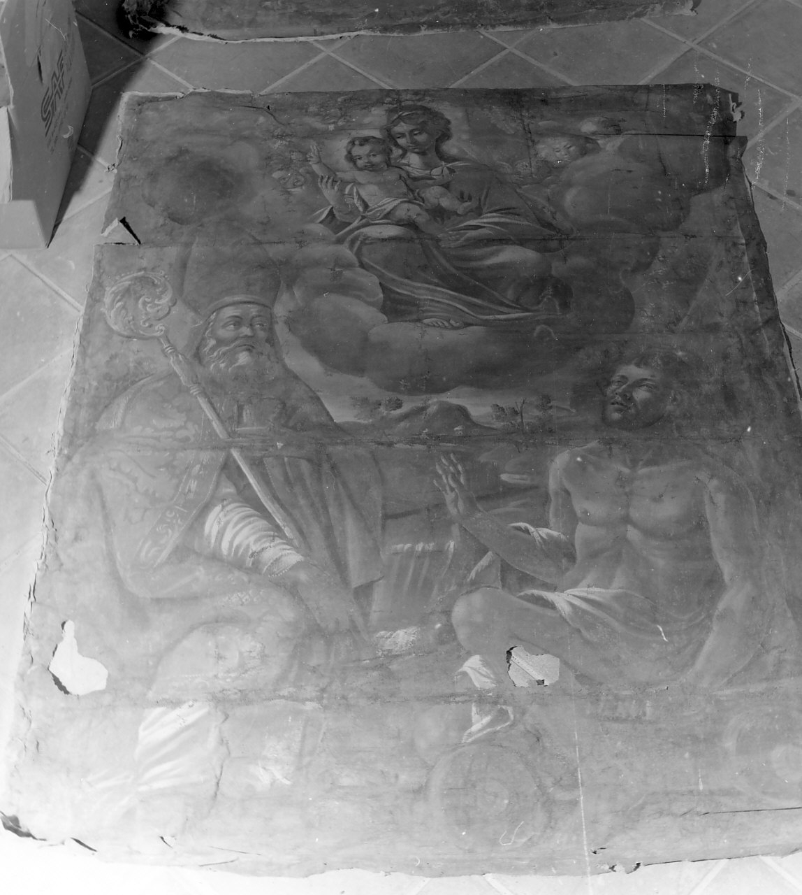 Madonna con Bambino e Santi (dipinto, opera isolata) - ambito Italia meridionale (fine/inizio secc. XVIII/ XIX)