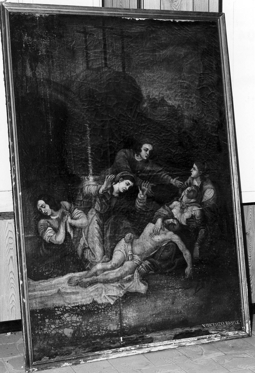 deposizione (dipinto, opera isolata) di Basile Vincenzo (seconda metà sec. XIX)