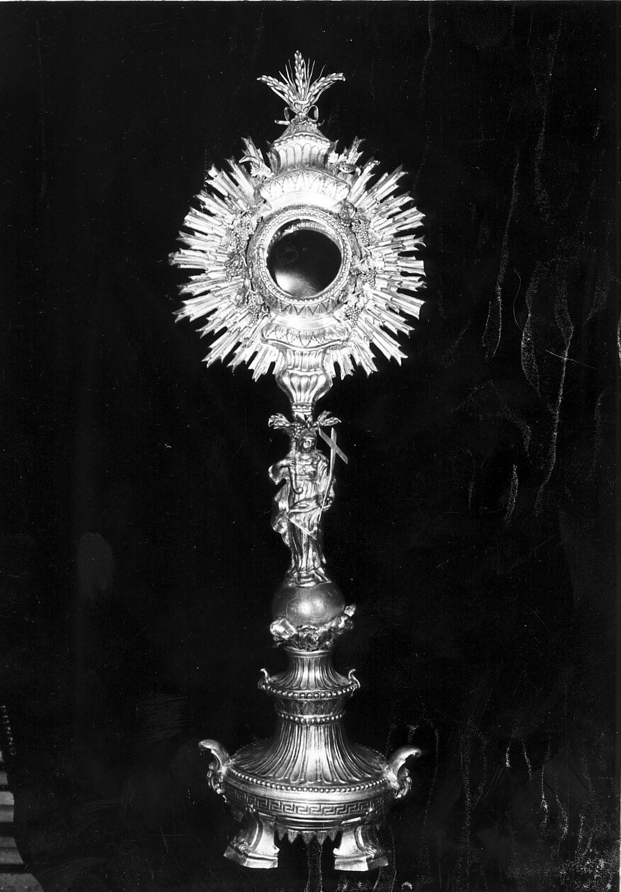 ostensorio - a raggiera, opera isolata - bottega napoletana (seconda metà sec. XIX)