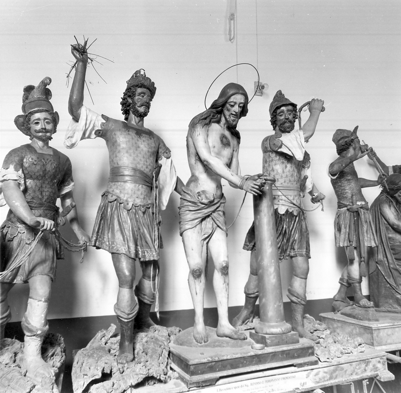 flagellazione di Cristo (gruppo scultoreo processionale, opera isolata) di Prenestino Luigi (sec. XIX)