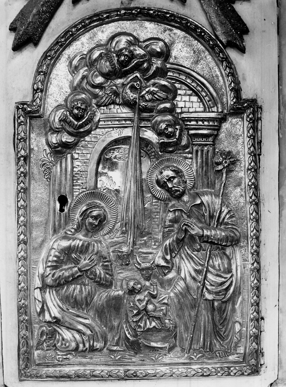 natività di Gesù (sportello di tabernacolo, opera isolata) - bottega napoletana (sec. XIX)