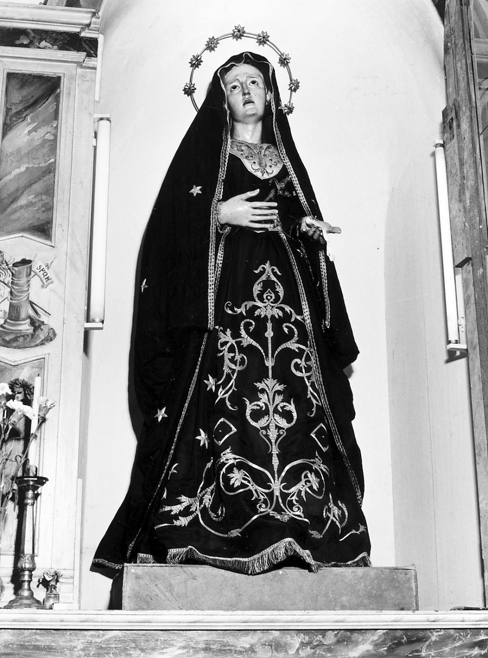 Madonna Addolorata (manichino, opera isolata) - bottega calabrese (fine/inizio secc. XVIII/ XIX)