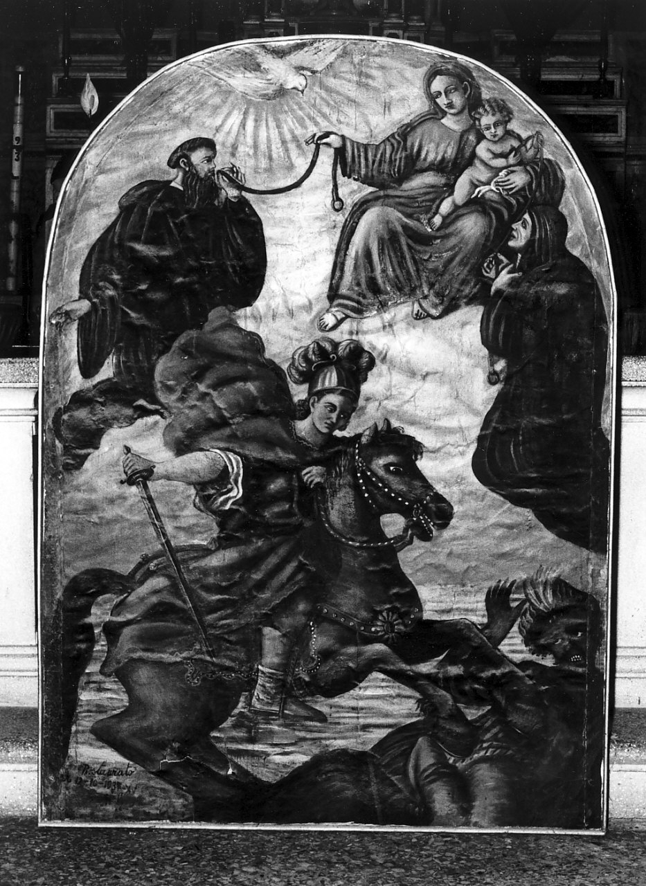 Madonna della cintola e santi (dipinto) - ambito Italia meridionale (sec. XVIII, sec. XIX)