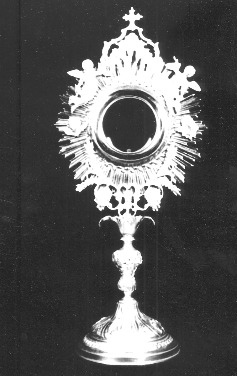 ostensorio - a raggiera - bottega Italia meridionale (sec. XIX)