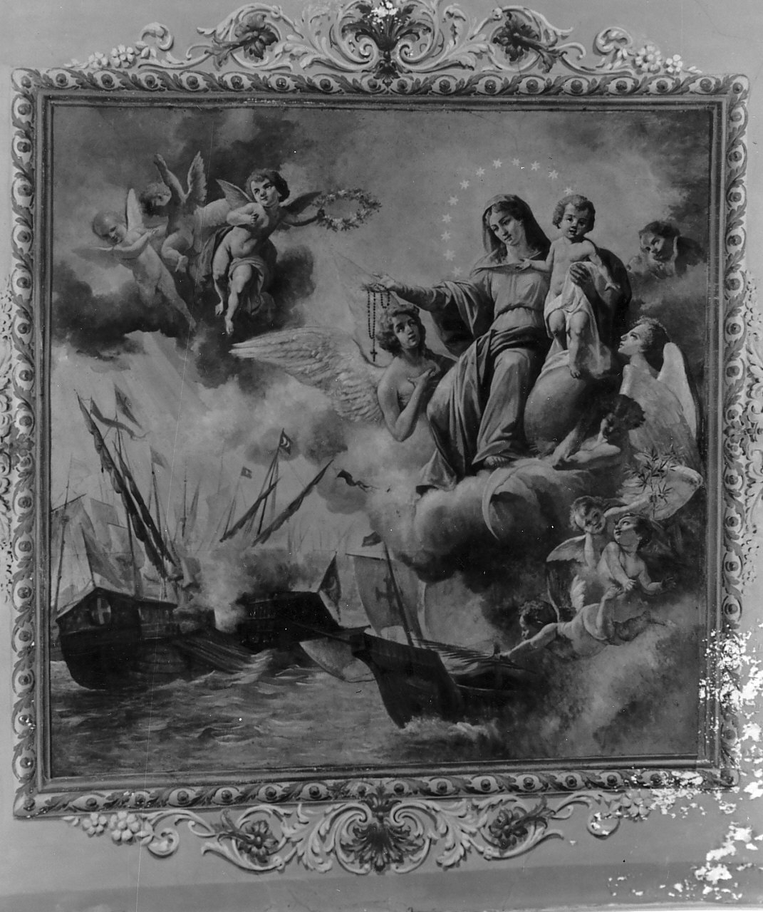 battaglia di Lepanto (dipinto, elemento d'insieme) di Zimatore Carmelo, Grillo Diego Antonio (sec. XX)