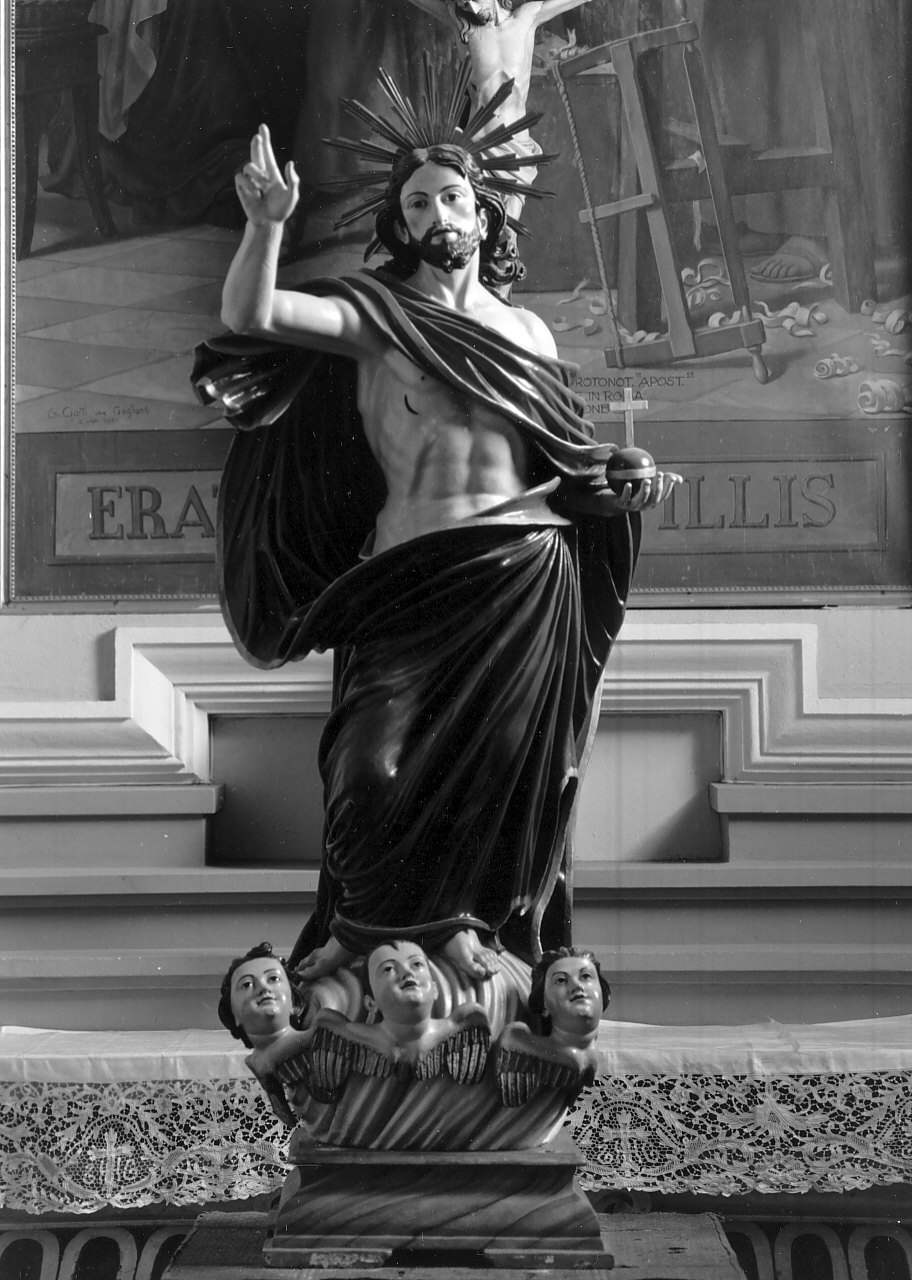 Cristo redentore benedicente (statua, opera isolata) - bottega calabrese (fine/inizio secc. XVIII/ XIX)