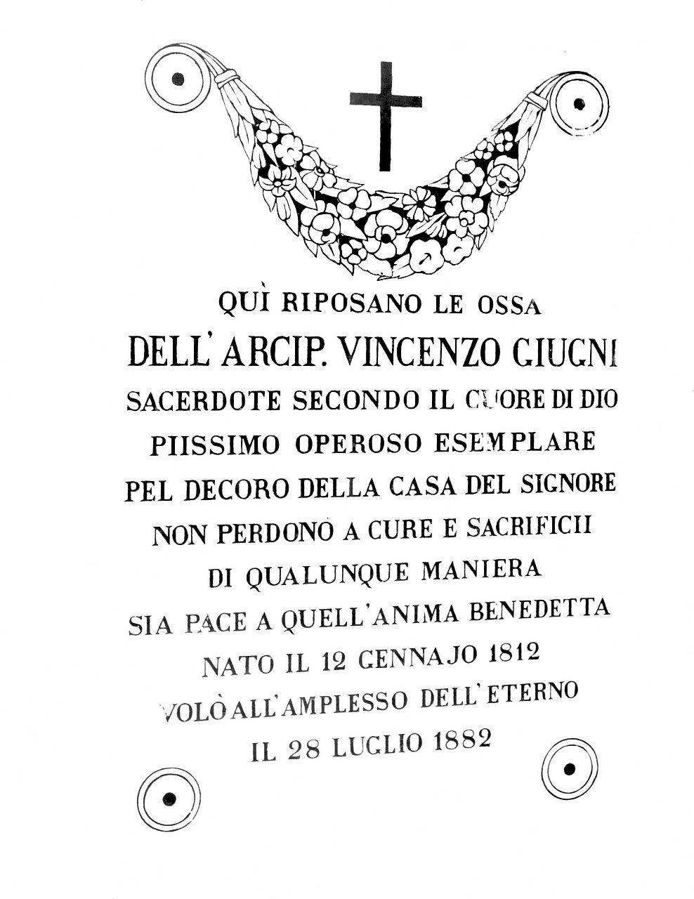 lastra tombale, opera isolata - bottega calabrese (sec. XIX)