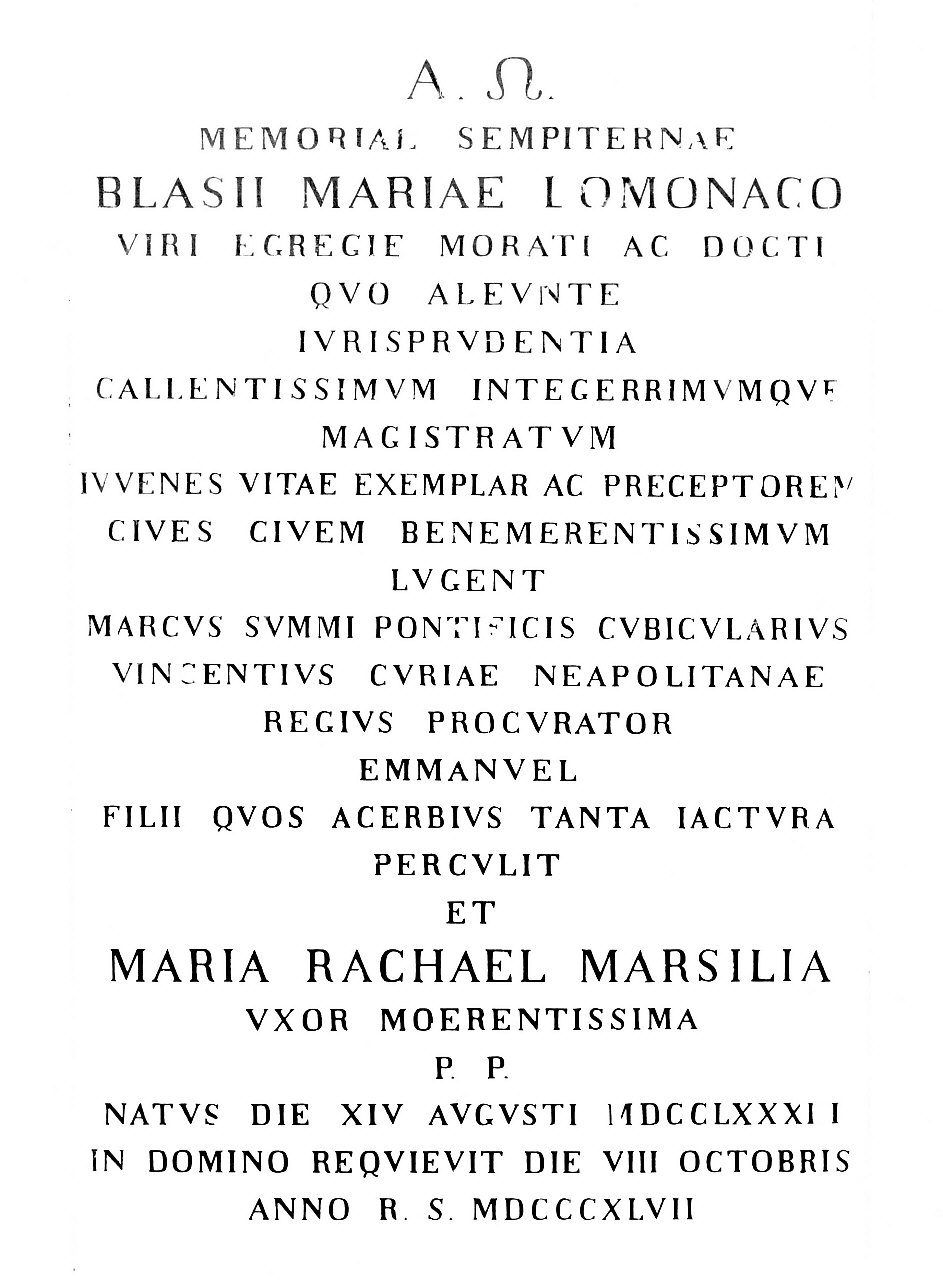 lastra tombale, opera isolata - bottega calabrese (seconda metà sec. XIX)