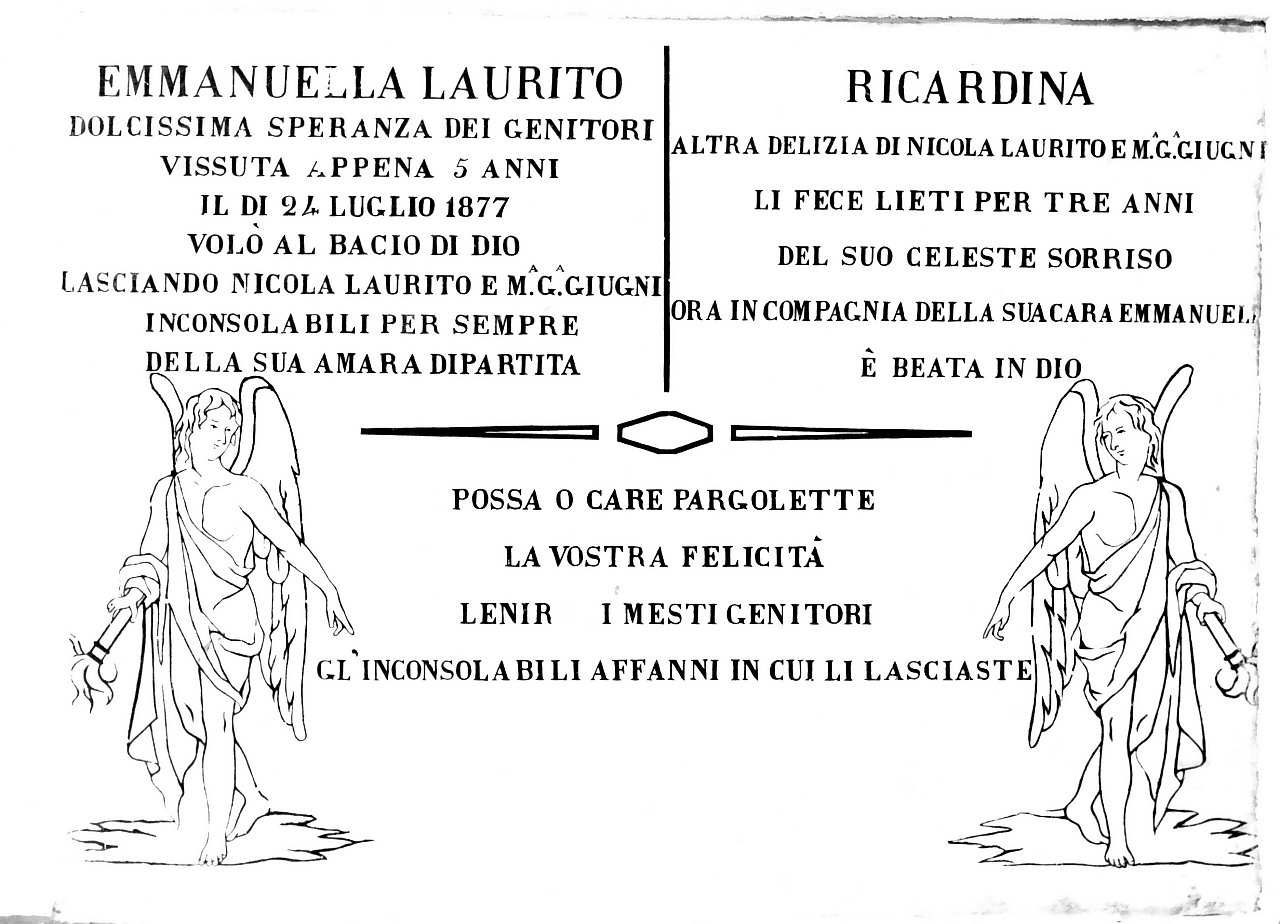 lastra tombale, opera isolata - bottega calabrese (sec. XIX)