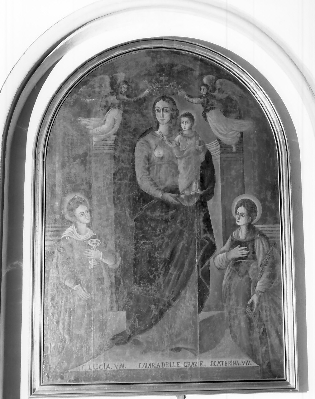 Madonna delle Grazie, Madonna con personaggi che implorano il suo aiuto (dipinto) - ambito calabrese (prima metà sec. XVII)