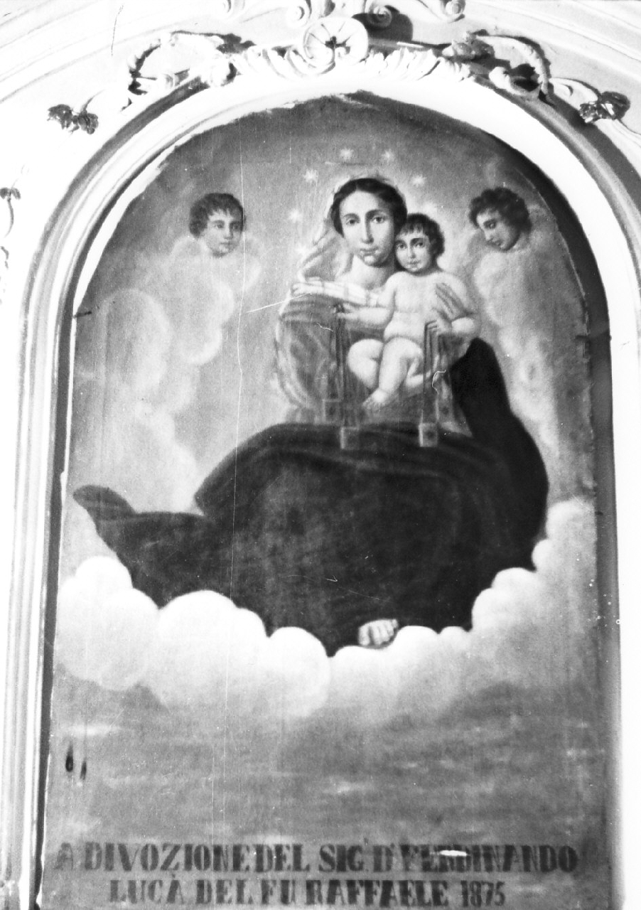Madonna del Carmelo e angeli (dipinto) - ambito Italia meridionale (sec. XIX)