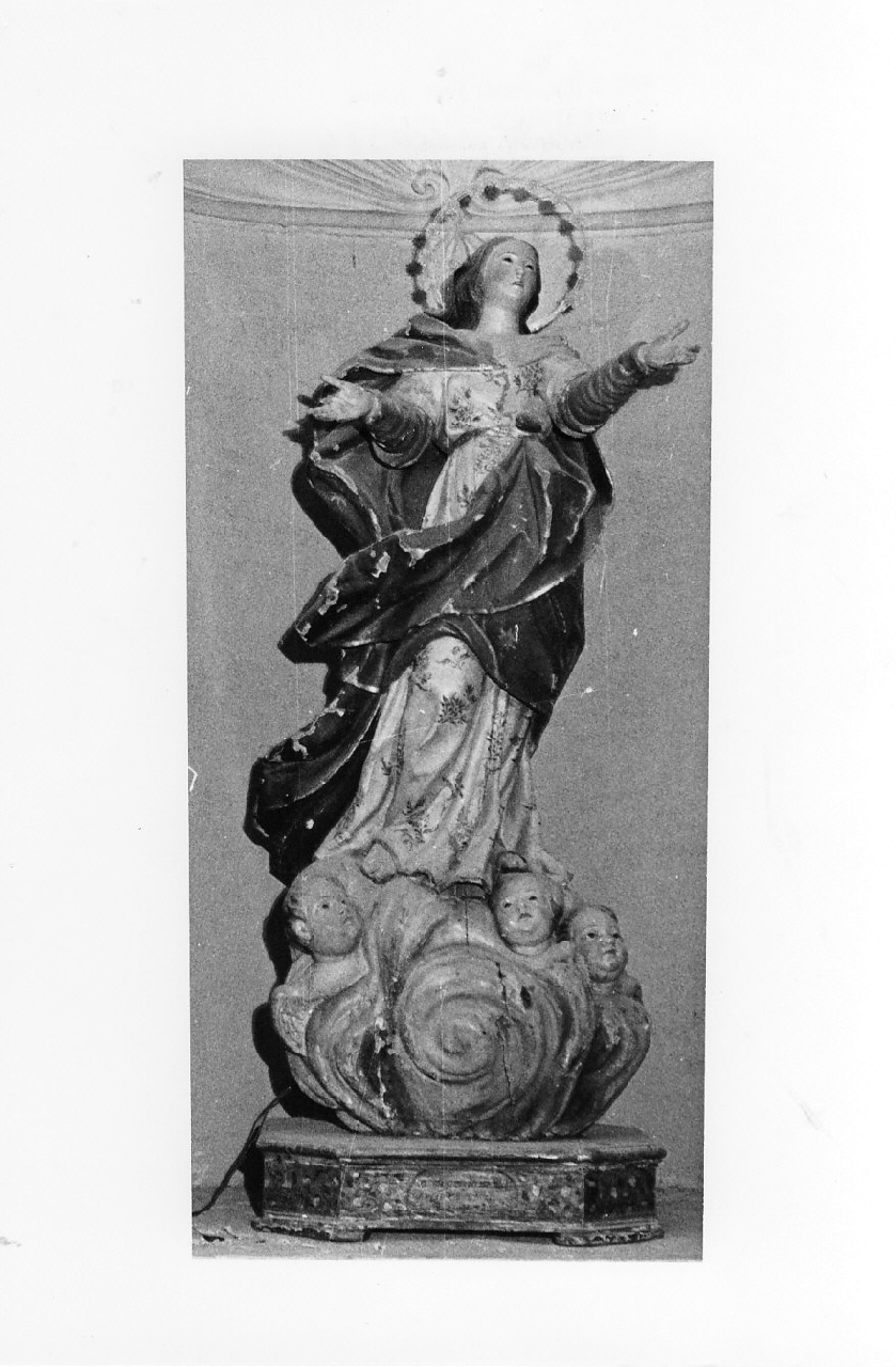 Madonna Assunta con angeli (statua, opera isolata) - bottega Italia meridionale (sec. XIX)