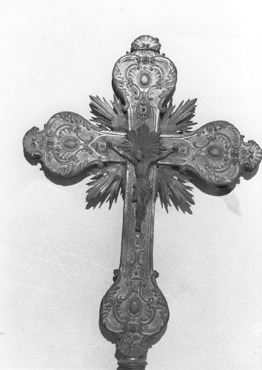 croce processionale, opera isolata - bottega Italia meridionale (fine sec. XVIII)