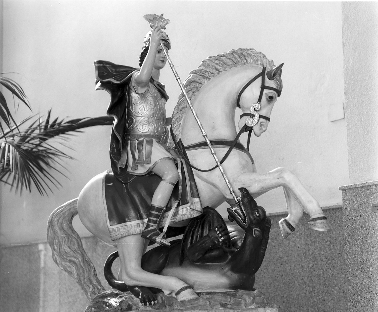 San Giorgio a cavallo (statua, complesso decorativo) - bottega Italia meridionale (sec. XIX)