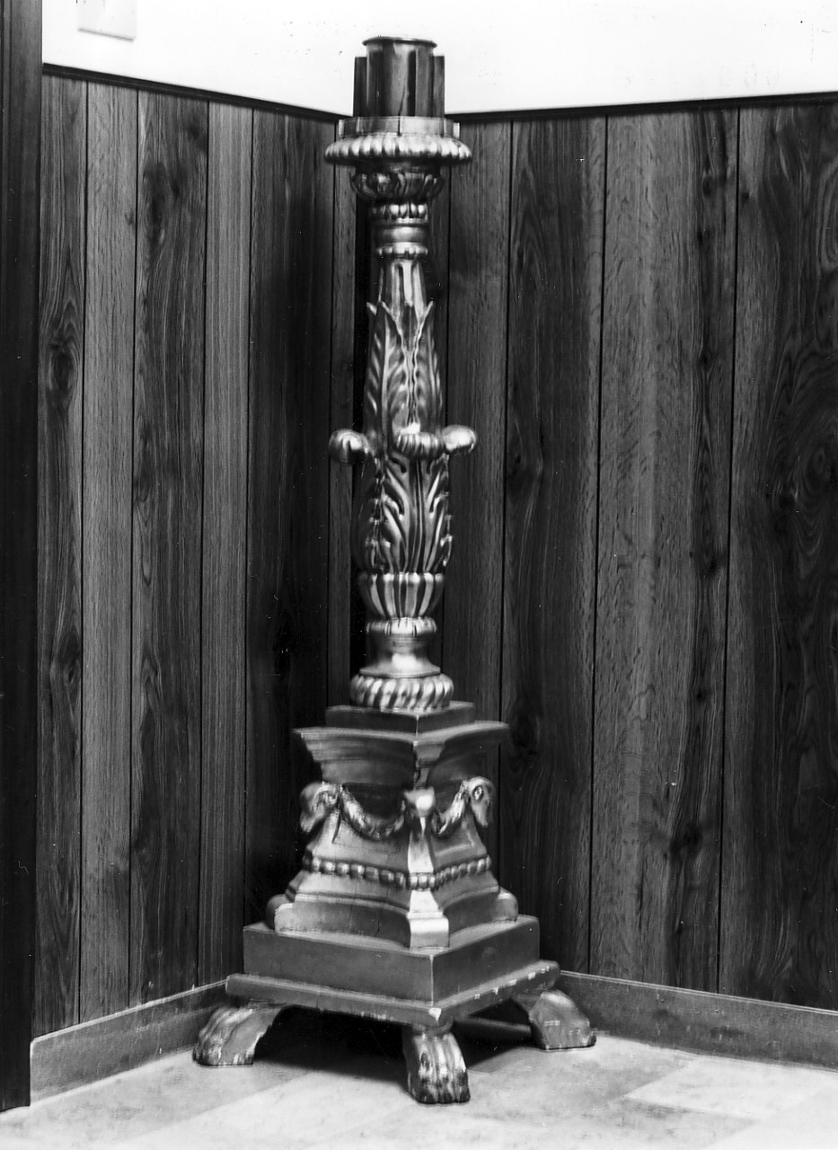 candeliere, serie - bottega calabrese (fine/inizio secc. XVIII/ XIX)