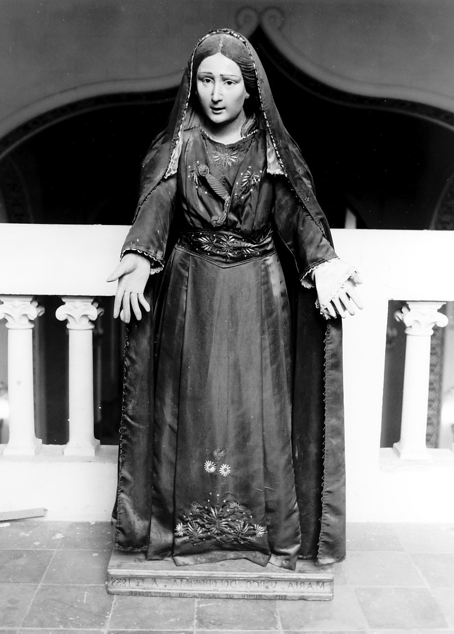 Madonna Addolorata (statua, opera isolata) - bottega Italia meridionale (sec. XIX)