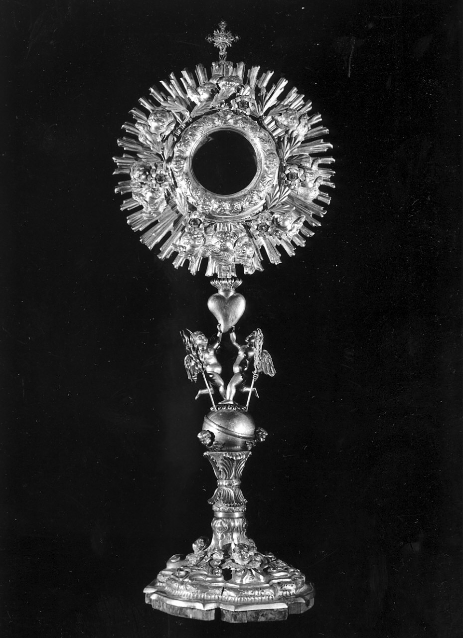 ostensorio - a raggiera, opera isolata - bottega messinese (sec. XVIII)